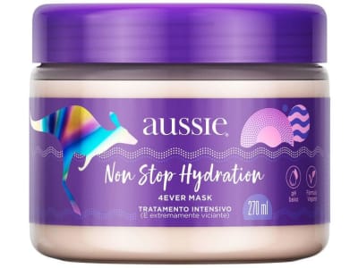 Máscara de Hidratação Aussie Non Stop Hydration - 4Ever Mask 270ml - Máscara Capilar - Magazine Ofertaesperta