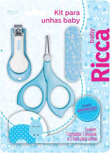 Kit Manicure Baby Colors Ricca Azul, Ricca