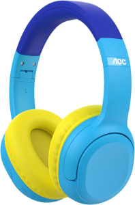 AOC - Headphone Bluetooth Luccas Neto Aventureiro Azul LN001BL/00 com adesivos para personalizar seu fone!