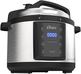 Panela de Pressão Elétrica Oster, Digital, 5L, 220V, Inox/Preta, 900W, OPAN920