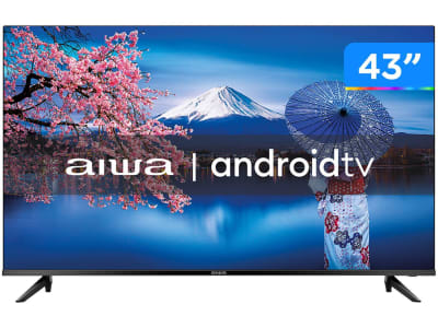 Smart TV 43” Full HD D-LED AIWA IPS Wi-Fi - Bluetooth Google Assistente 2 HDMI 2 USB
