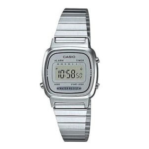 Relógio Feminino Prata Casio Mini LA670WA-7DF Digital Vintage