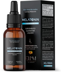 Melatonina em Gotas Sublingual 0,21mg 30ml Sono Sabor Maracujá Ellym Nutrition