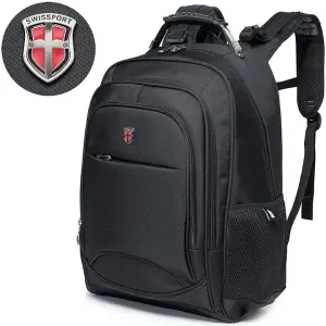  Mochila Executiva Swissport Reforçada Saída USB Cabo De Aço Grande Notebook Trabalho 