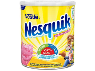 Pó Para o Preparo de Bebida Sabor Morango Nestlé Nesquik 380g