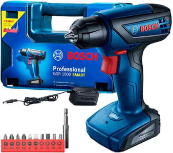 Furadeira Parafusadeira Bosch GSR 1000 Smart, Com Acessórios, 12 Volts