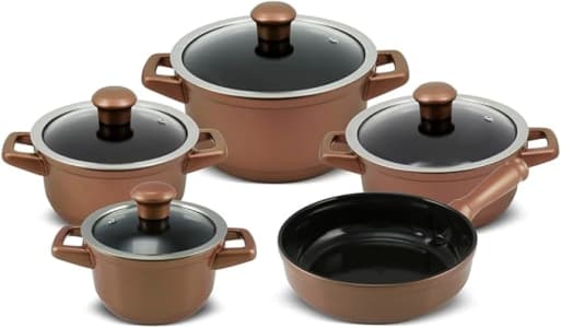 Ceraflame Conjunto Panelas de Cerâmica Duo Smart 5 Peças Cobre