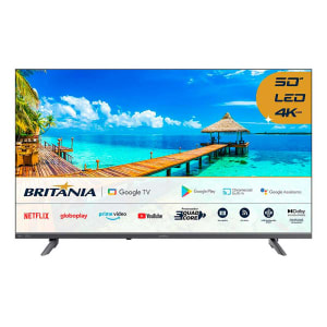 Smart TV Britânia 50'' 4k UHD LED Dolby Audio Google Tv - Btv50g2sgtssgbl