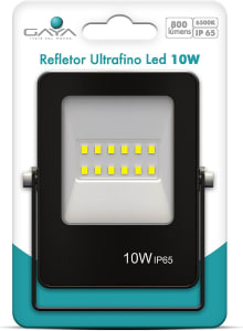 Refletor Ultrafino Led Bivolt Preto - Gaya