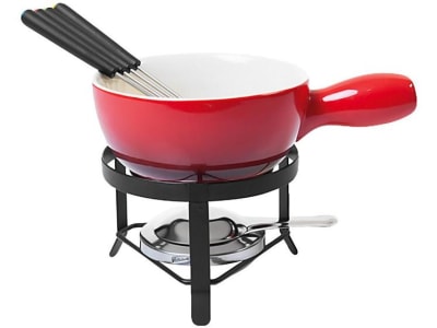 Aparelho de Fondue Cerâmica Brinox Vermelho - 8 Peças 1256/101 - Aparelho de Fondue 