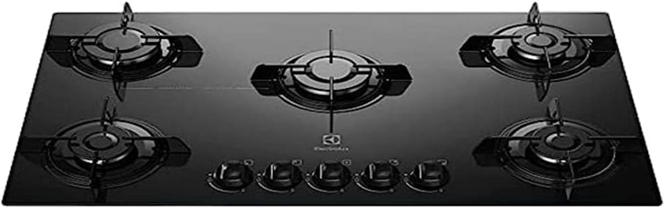 Cooktop 5 Bocas Electrolux a Gás GLP Preto - KE5GP - Cooktop 5 Bocas