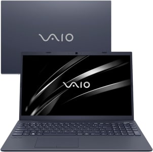 Notebook VAIO FE15 AMD Ryzen 5 8GB 512GB SSD Tela 15,6'' Full HD Antirreflexo, Linux - Cinza Grafite, VJFE59F11X-B1911H