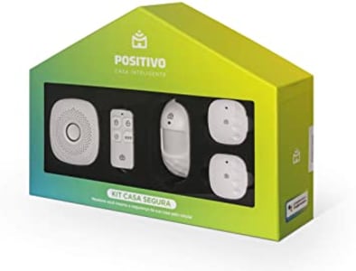 Positivo Casa Inteligente - Kit Casa Segura, (1 Smart Central + 2 sensores de abertura + 1 sensor de movimento + 1 controle remoto), Branco