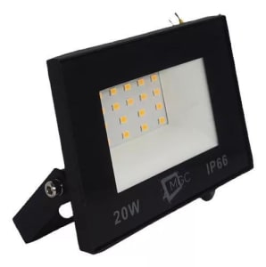 Refletor Led Holofote 20w Luz Quente Amarela Ip66 3000k A Prova De agua IP66 Bivolt 110/220v decoração - Blumenau