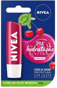 Hidratante Labial NIVEA Cereja Shine Hidratação Profunda 4,8g