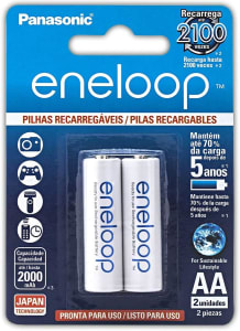 Pilha Recarregável, Eneloop, BK-3MCCE/2BB, AzulAA (Pequena)