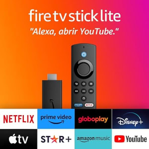 Fire TV Stick Lite | Streaming em Full HD com Alexa | Com Controle Remoto Lite por Voz com Alexa (sem controles de TV)