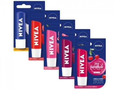 Kit Protetor Labial Nivea Hidratação Profunda - 4,8g 5 Unidades - Magazine Ofertaesperta