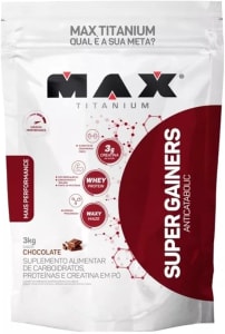 Super Gainers (3Kg) - Sabor Chocolate, Max Titanium