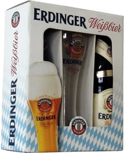 Kit Cerveja Erdinger Garrafa - 2 Erdinger Weissbier 500ml + 1 Copo Erdinger 500ml