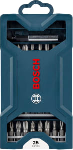 Kit de pontas para parafusar Bosch Mini X-Line com 25 peças