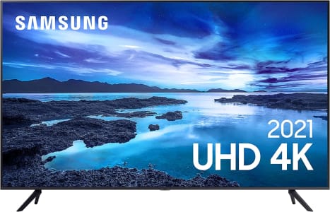 Smart TV LED 43" 4K Samsung 43AU7700 3 HDMI 2 USB Wi-Fi Bluetooth - UN43AU7700GXZD
