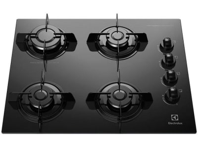 Cooktop 4 Bocas Electrolux a Gás GLP Preto - KE4GP - Cooktop 4 Bocas - Magazine Ofertaesperta