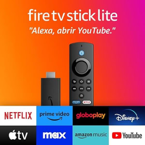 Fire TV Stick Lite | Streaming em Full HD com Alexa | Com Controle Remoto Lite por Voz com Alexa (sem controles de TV)