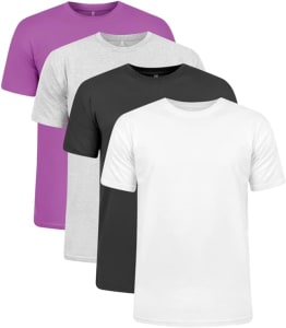 Kit 4 Camisetas 100% Algodão 30.1 Penteadas, Tamanhos P ao GG (Disponível Em Várias Cores)