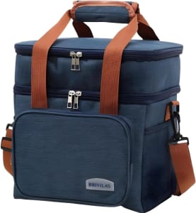 Bolsa Térmica Premium Grande Capacidade para Marmitas e Lanches, Design Unissex, Academia, Trabalho, Fitness (Azul)