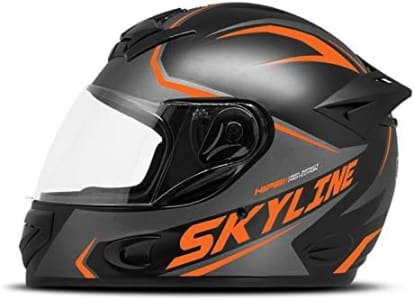 MIXS MX2 Skyline Capacete Motociclista Adulto Unissex Laranja (Orange) 56