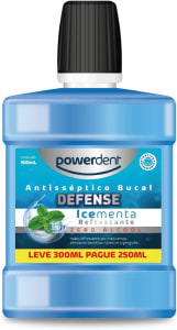 4 Unidades — Antisséptico Zero Alcool Menta Leve 300 Pague 250ml, Powerdent