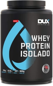 Whey Protein Isolado Dux Nutrition - Pote 900g Sabor Morango