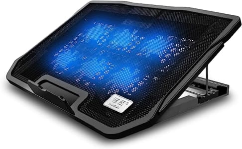 Base para Notebook,Base Suporte Notebook com Cooler 6 Ventilador Refrigerador Led Almofada de Resfriamento para Laptop