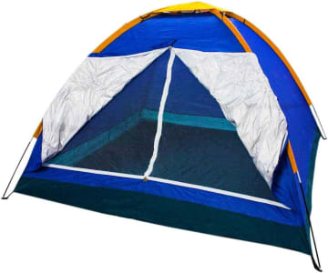 Barraca Camping 4 Pessoas Iglu Tenda Acampamento Bolsa (Azul)
