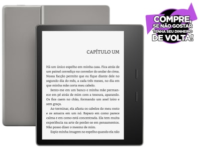 Kindle Oasis Amazon Tela 7” 8GB - Wi-Fi Luz Embutida à Prova DÁgua Preto