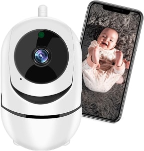 Câmera de Segurança WiFi XFTOPSE Monitoramento 360º 1080P HD Camera IP Sem Fio com Áudio Bidirecional, Detecção de Movimento, IR Visão Noturna, Baba E