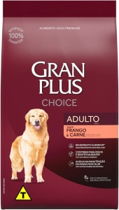 Ração Granplus Choice Frango e Carne Cães Adultos 10,1kg - Guabi