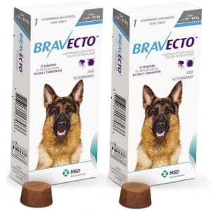 Combo 2 Unidades Antipulgas E Carrapatos Bravecto Para Cães De 20 A 40kg - Msd