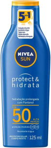 NIVEA SUN Protetor Solar Protect & Hidrata FPS 50 125ml - Com toque seco, rápida absorção e resistente à água, esse protetor solar oferece altíssima proteção ao sol e promove hidratação à pele