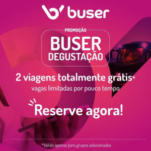 2 Viagens de Ônibus Grátis pela Buser