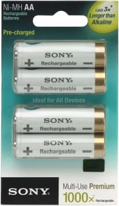 Pilha Recarregável AA Sony NH-AA-B4KN 2000mAh 1.2V