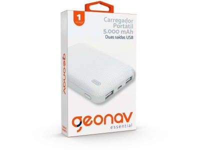 Carregador Portátil/Power Bank Geonav - 5000mAh Essential