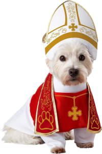 Fantasia De Cão Sagrado Para Animais De Estimação - P Vermelho Branco
