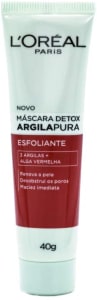 Máscara Detox Esfoliante de Argila Pura, L'Oréal Paris, 40G