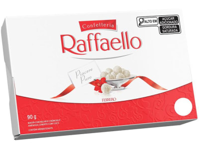 Bombom Confetteria Wafer Raffaello Amêndoa E - Coberto Com Coco Cremoso 90g 9 Unidades