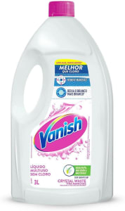 Tira Manchas Líquido Vanish Crystal White 3L Para Roupas Brancas