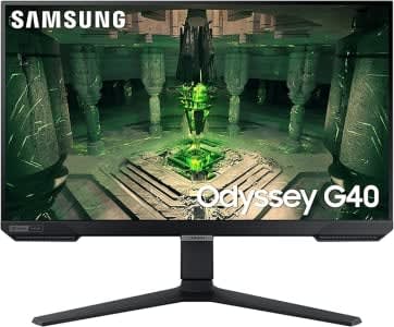 SAMSUNG Monitor Gamer Odyssey 27", FHD, 240 Hz, 1ms, com ajuste de altura, HDMI, DP, Gsync, Freesync, Preto, Série G40