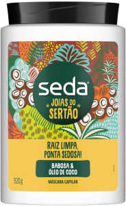 Creme de Tratamento Babosa & Óleo de Coco Seda Joias do Sertão Pote 920g, Seda