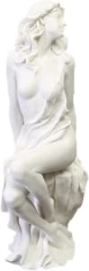 LUOZZY Estátua de Afrodite Grega 30 cm, Escultura Da Deusa Do Amor, Poliresina De Mármore Colada (Branco)